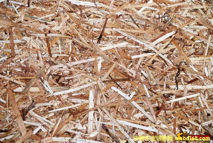 OSSB(麥秸板)的結構是一條條的麥子秸稈
